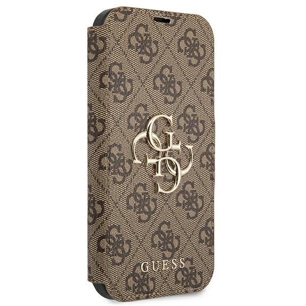 Guess GUBKP13L4GMGBR iPhone 13 Pro / 13 6,1" brązowy book 4G Big Metal Logo